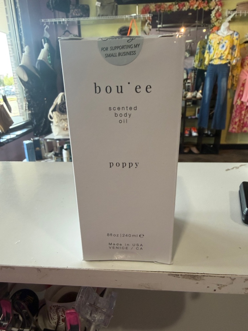 bou·ee Poppy Scented Body Oil — White